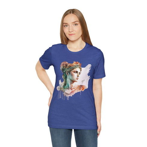 Greecian Goddess in Watercolor - Short Sleeve Tee